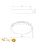 Потолочный светильник Eurosvet Sandy 40015/1 LED кофе 70W - Схема