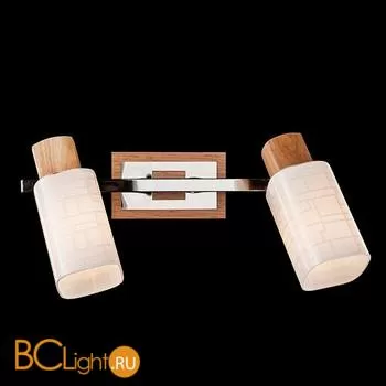 Бра Eurosvet Савьер 20029/2 хром/светлое дерево