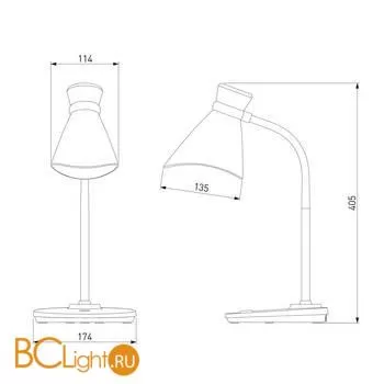 Настольная лампа Eurosvet School 01077/1 зеленый - Фото 3