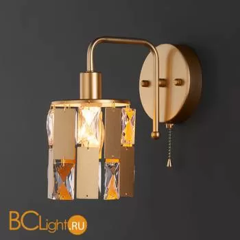 Бра Eurosvet Scoppio 10101/1 перламутровое золото/прозрачный хрусталь Strotskis - Фото 0