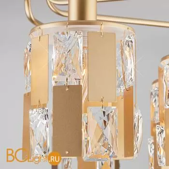 Потолочная люстра Eurosvet Scoppio 10101/5 перламутровое золото/прозрачный хрусталь Strotskis - Фото 1