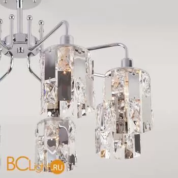Потолочная люстра Eurosvet Scoppio 10101/8 хром/прозрачный хрусталь Strotskis - Фото 1