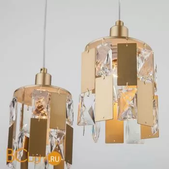 Подвесной светильник Eurosvet Scoppio 50101/3 перламутровое золото - Фото 1