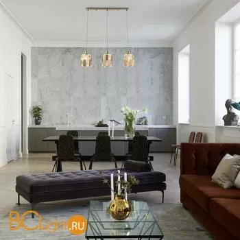 Подвесной светильник Eurosvet Scoppio 50101/3 перламутровое золото - Фото 2