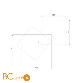 Настенный светильник Eurosvet Screw 40136/1 черный 6W - Схема