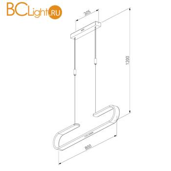 Подвесной светильник Eurosvet Sender 90072/1 золотой 30W - Схема