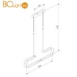 Подвесной светильник Eurosvet Sender 90072/1 золотой 30W - Схема