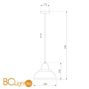 Подвесной светильник Eurosvet Serenity 50142/1 белый - Схема