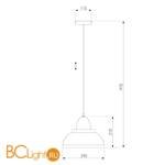 Подвесной светильник Eurosvet Serenity 50142/1 белый - Схема