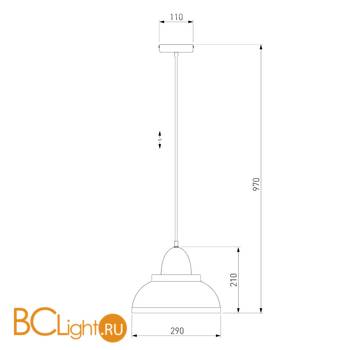 Подвесной светильник Eurosvet Serenity 50142/1 серый - Схема