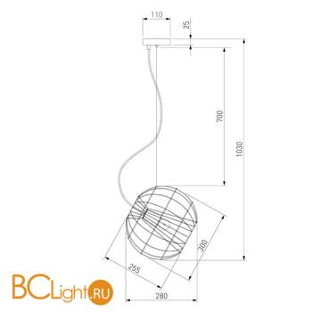 Подвесной светильник Eurosvet Sfera 50061/1 белый - Схема