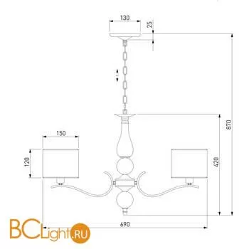 Люстра Eurosvet Shantel 60111/6 хром - Фото 3