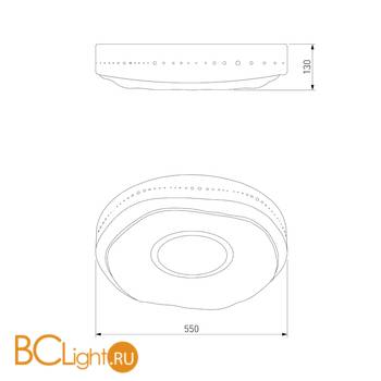 Потолочный светильник Eurosvet Shine 40011/1 LED белый 70W - Схема