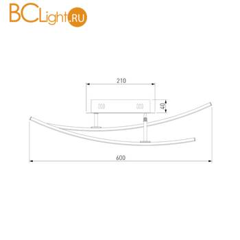 Потолочный светильник Eurosvet Showy 90107/6 хром 50W - Схема