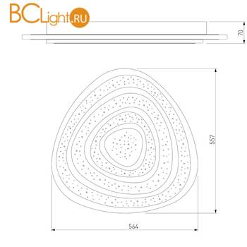 Потолочный светильник Eurosvet Siluet 90115/1 белый 123W - Схема