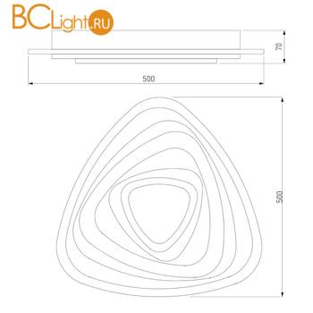 Потолочный светильник Eurosvet Siluet 90116/1 белый 97W - Схема