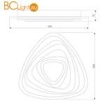 Потолочный светильник Eurosvet Siluet 90116/1 белый 97W - Схема