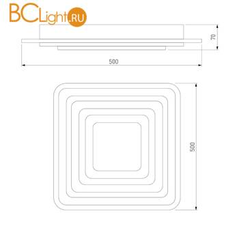 Потолочный светильник Eurosvet Siluet 90118/1 белый 122W - Схема