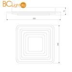 Потолочный светильник Eurosvet Siluet 90118/1 белый 122W - Схема