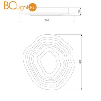 Потолочный светильник Eurosvet Siluet 90119/1 белый 104W - Схема