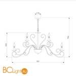 Люстра Eurosvet Silva 60090/12 хром - Схема