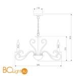 Люстра Eurosvet Silva 60090/5 хром - Схема
