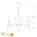 Люстра Eurosvet Silva 60090/8 хром - Схема