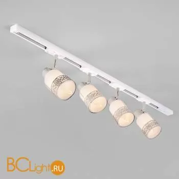 Трековый светильник Eurosvet Silvia 20075/4 белый с золотом