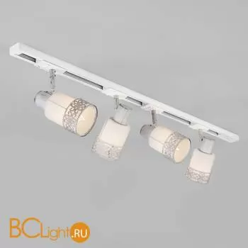 Трековый светильник Eurosvet Silvia 20075/4 белый с золотом - Фото 0
