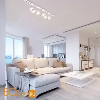 Трековый светильник Eurosvet Silvia 20075/4 белый с золотом - Фото 1