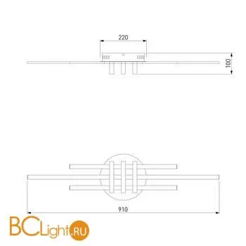 Потолочный светильник Eurosvet Skyline 90243/3 кофе - Фото 1