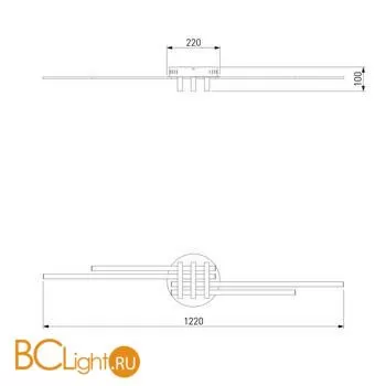 Потолочный светильник Eurosvet Skyline 90243/4 кофе - Фото 1