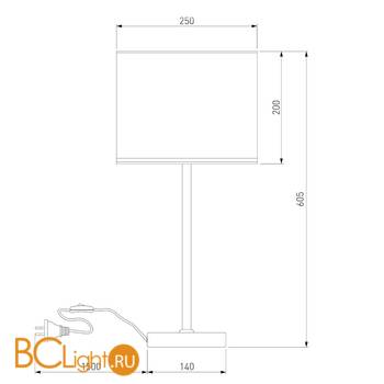 Настольная лампа Eurosvet Snowy 01018/1 белый - Схема