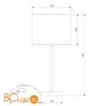 Настольная лампа Eurosvet Snowy 01018/1 белый - Схема