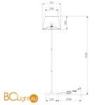 Торшер Eurosvet Snowy 01019/1 белый - Схема