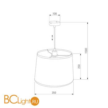 Подвесной светильник Eurosvet Snowy 70076/3 белый - Схема