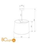 Подвесной светильник Eurosvet Snowy 70076/3 белый - Схема