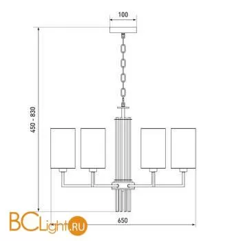 Люстра Eurosvet Soffio 60134/6 никель a058368 - Фото 3