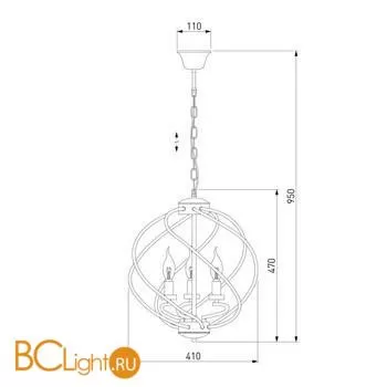 Люстра Eurosvet Sorrel 60105/3 черный - Фото 3
