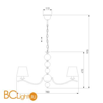 Люстра Eurosvet Sortino 60097/8 золото - Схема