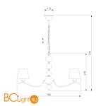 Люстра Eurosvet Sortino 60097/8 золото - Схема