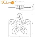 Потолочный светильник Eurosvet Soul 90097/6 хром 45W - Схема