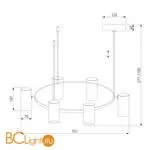 Люстра Eurosvet Spacer 90103/6 серый / золото - Фото 3