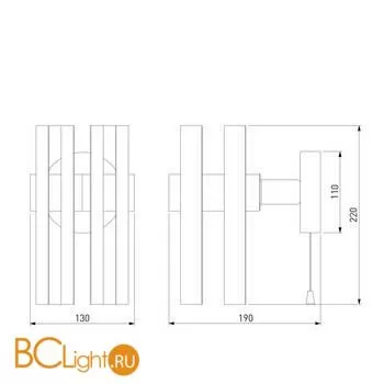 Настенный светильник Eurosvet Spada 70116/1 черный - Фото 1