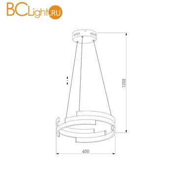 Подвесной светильник Eurosvet Sphere 90094/1 белый 53W - Схема