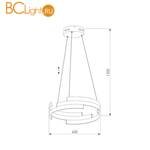 Подвесной светильник Eurosvet Sphere 90094/1 белый 53W - Схема