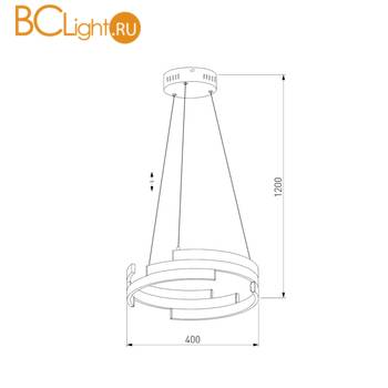 Подвесной светильник Eurosvet Sphere 90094/1 коричневый 53W - Схема