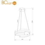 Подвесной светильник Eurosvet Sphere 90094/1 коричневый 53W - Схема