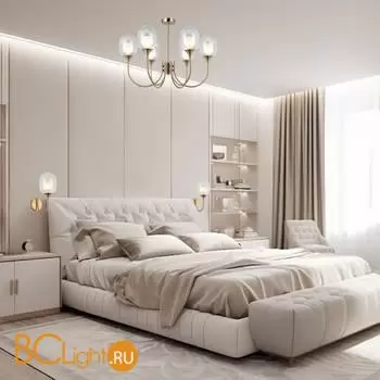 Люстра Eurosvet Spritz new 70217/6 латунь a064749 - Фото 2