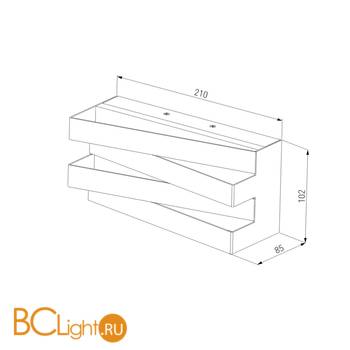 Настенный светильник Eurosvet Stair 40137/1 белый 12W - Схема